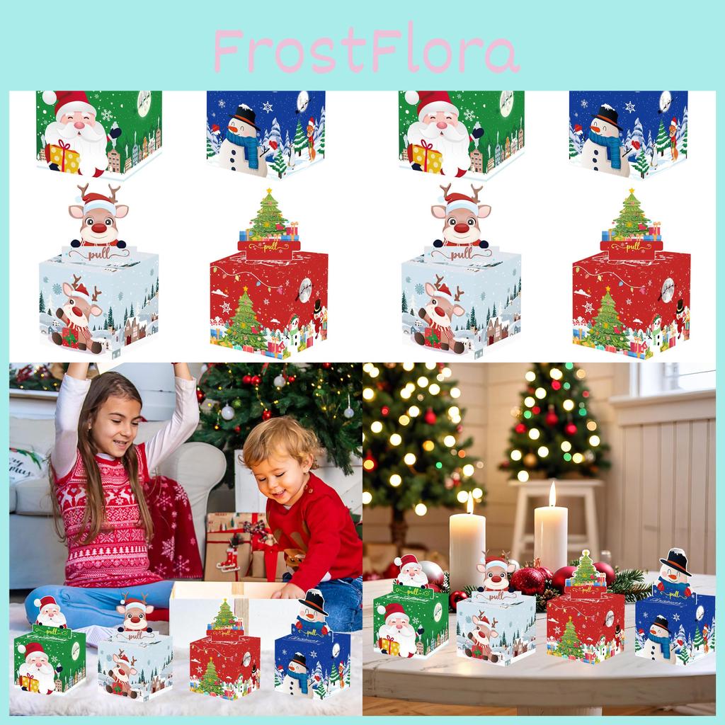 Christmas Themed Santa Claus Snowman Pattern Money Box With Decorative Design For Festive Events