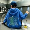 Children's Trend Sea Turtle Pattern Printed Hooded Sweatshirt for Autumn/Winter, Youth and Adult Casual Pullover Top