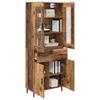 Highboard with Drawers 2 pcs Reclaimed Wood Effect Wood Based Material