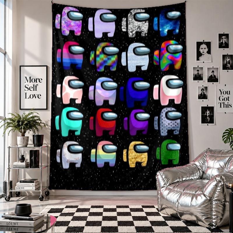 Wall TapestryAmong Us Art Hanging Cloth Decorative Background Cover for Room Decoration
