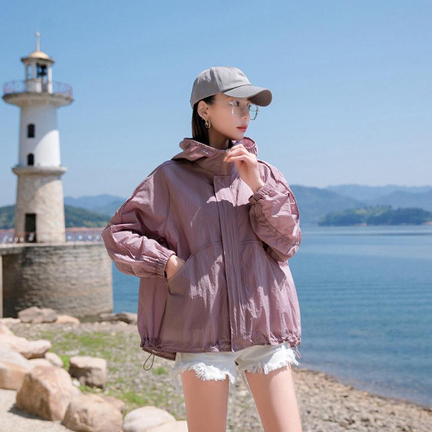 

Свободная солнцезащитная одежда большого размера, женская короткая летняя новинка, повседневная универсальная одежда для спорта на открытом воздухе, тонкая куртка 2XL