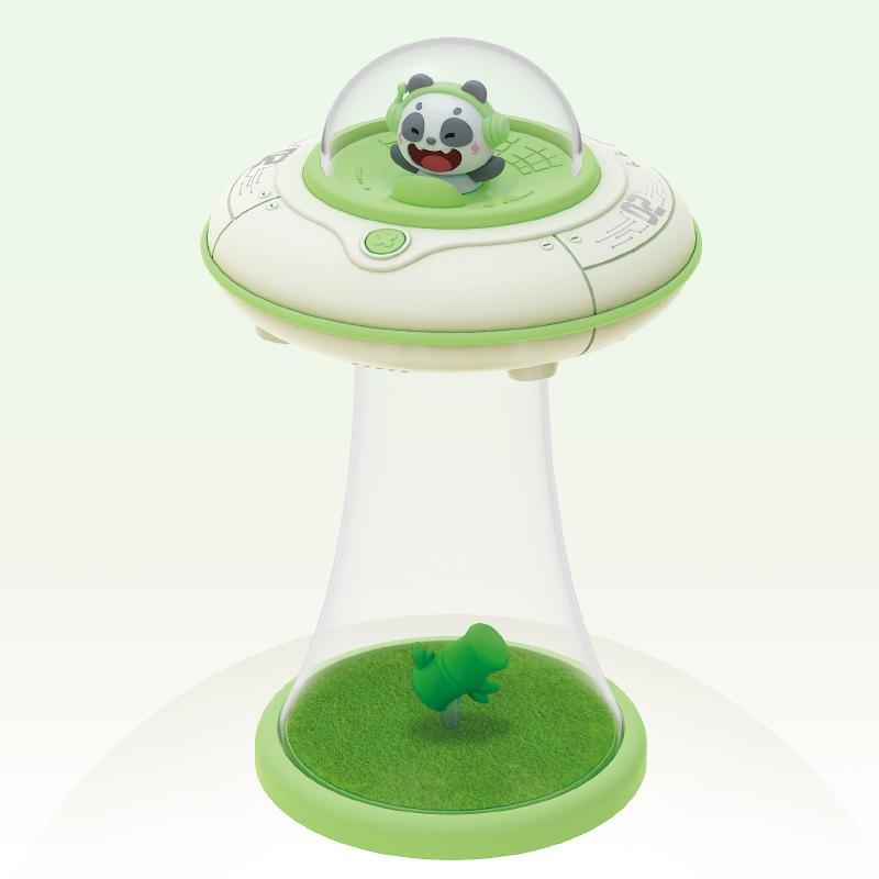 Cute Pet UFO Night Light, Cartoon Ornament Lamp, USB Rechargeable Stepless Dimmable LED Light