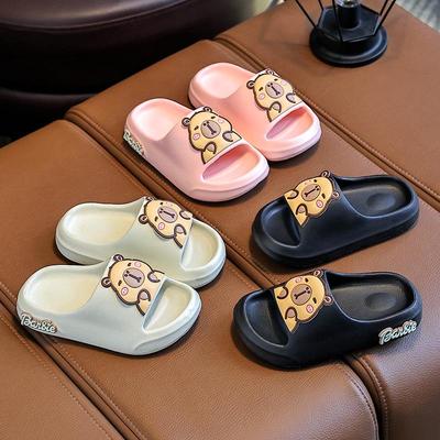 Pantufas Infantis Antiderrapantes de Sola Macia para Interior/Exterior - Fofas e Legais para Meninos e Meninas