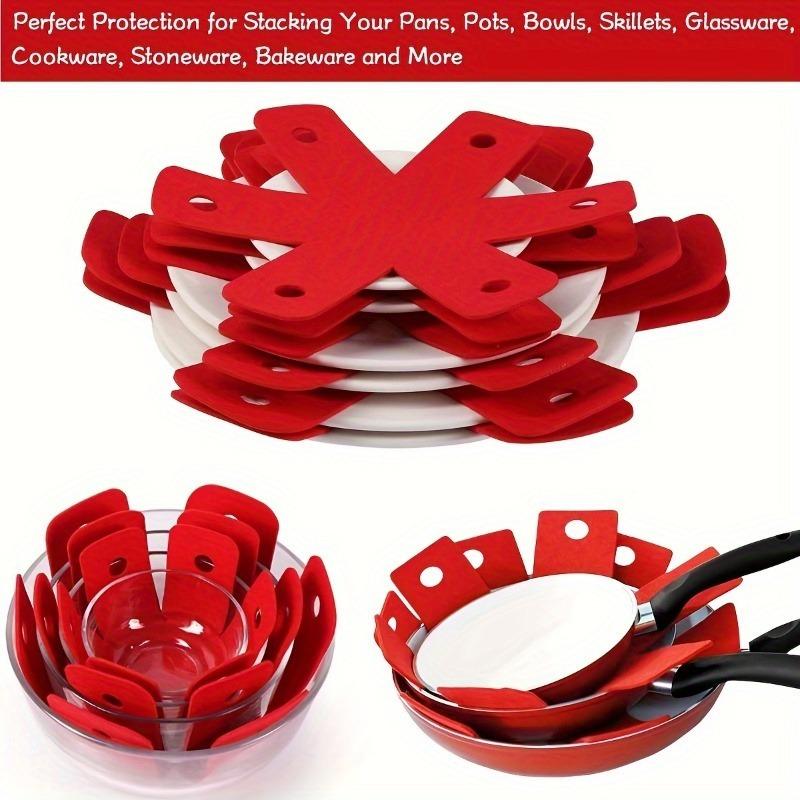 12pcs, Pot And Pan Protectors, 4 Different Sizes Cookware Protector Pot Dividers, Stacking Separators Pads, For Protecting And S