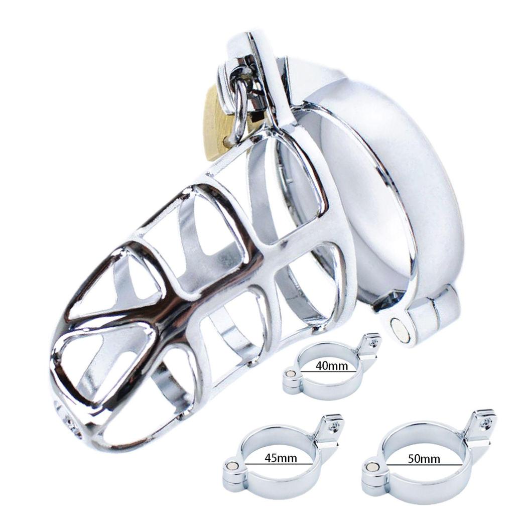 Adult Men's Alloy Chastity Belt with Lock - Alternative Erotic Toy