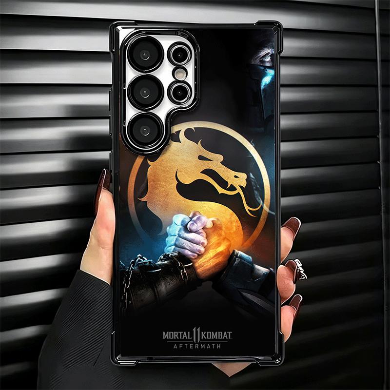 Mortal Kombat Game Plating Phone Case For Samsung Galaxy S24 S25 FE S26 Edge S23 Ultra S22 S21 Plus S20 Anti-Fall Airabag Cover