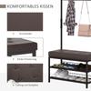 Coat Rack Entryway Coat Hanging Hat Bags Hook Storage Hallway Storage Shelf Footrest Bench Metal Multi Purpose