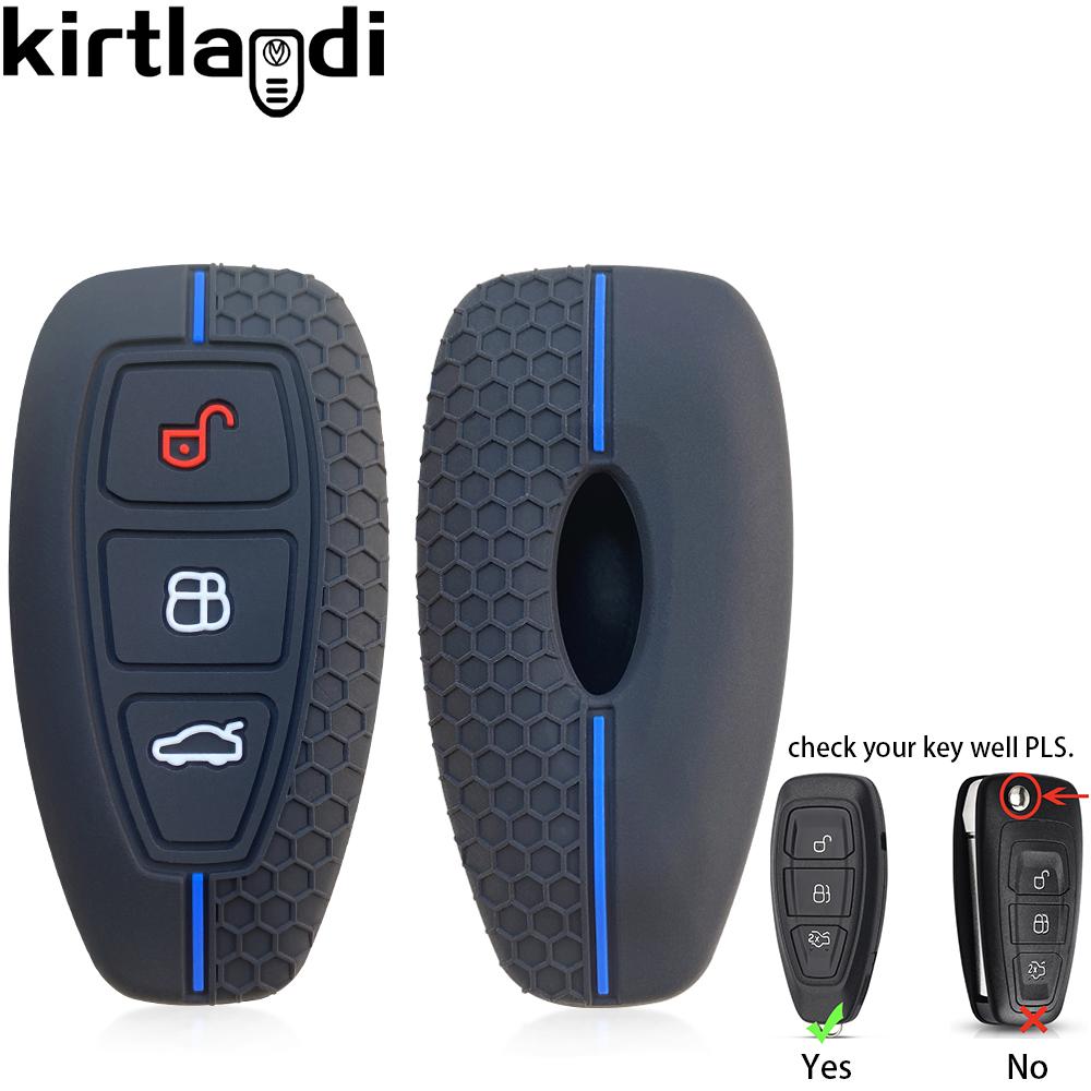 Silicone Car Key Case Shell for Ford Kuga Focus Mk3 Mk4 Mondeo Fiesta Titanium Ecosport Transit MK8 key Cover Remote Accessories