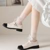 5Pairs Star Moon Tulle Shiny Socks Mid-calf Mesh Tube Socks Women Soft Transparent Bow Socks  Girl