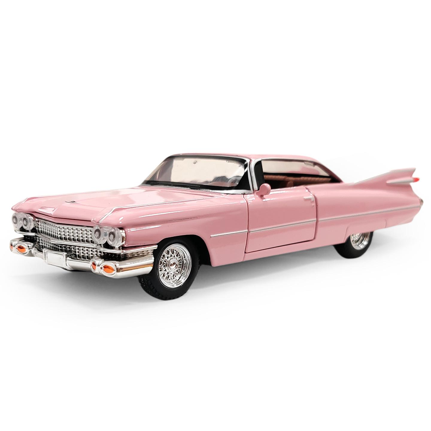 

1/32 Cadillac Eldorado Biarritz Classic Retro Car Alloy Metal Diecast Model Car Sound & Light Pull Back Children s Toys Cars Boy розовый