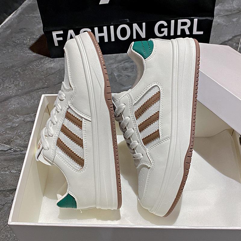 Summer New Breathable Little White Shoes Thick-soled Versatile Muffin Shoes Versatile Sports Board Shoes Women