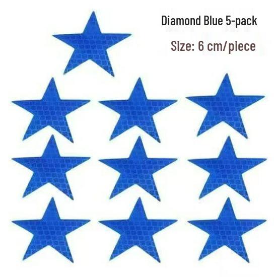 Pentagon Reflective Warning Sticker for Cars & Motorcycles - Creative & Personalized Decoration