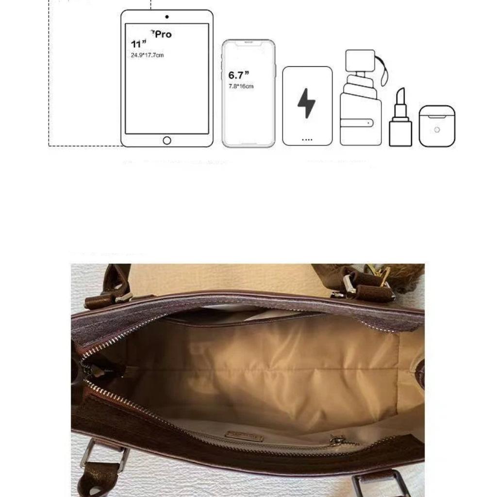 Versatile Casual Vienna Autumn Tote Bag Women's Autumn and Winter Retro Commuter Large Capacity Portable Shoulder Bag