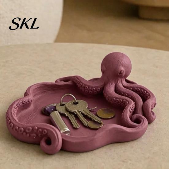 Octopus Tentacle Tray Storage Tray, 3D Printing Molding, with Jewelry And Key Holder Groove Integrated for Keys Stationery Organizer Printed