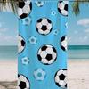 Football Print Microfiber Beach Towel Soft Bath Blanket Light Portable Towel for Sports Fans Seaside Pool Summer Vacation Trip