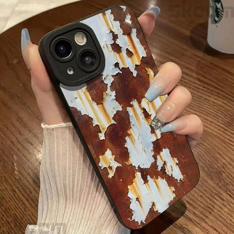Retro Industrieller Rostiger Stil Silikon Handyhülle Für Samsung Galaxy S23 S24 S25 Ultra S22 S21 S20 Plus FE A15 A35 A54 A55 Hülle