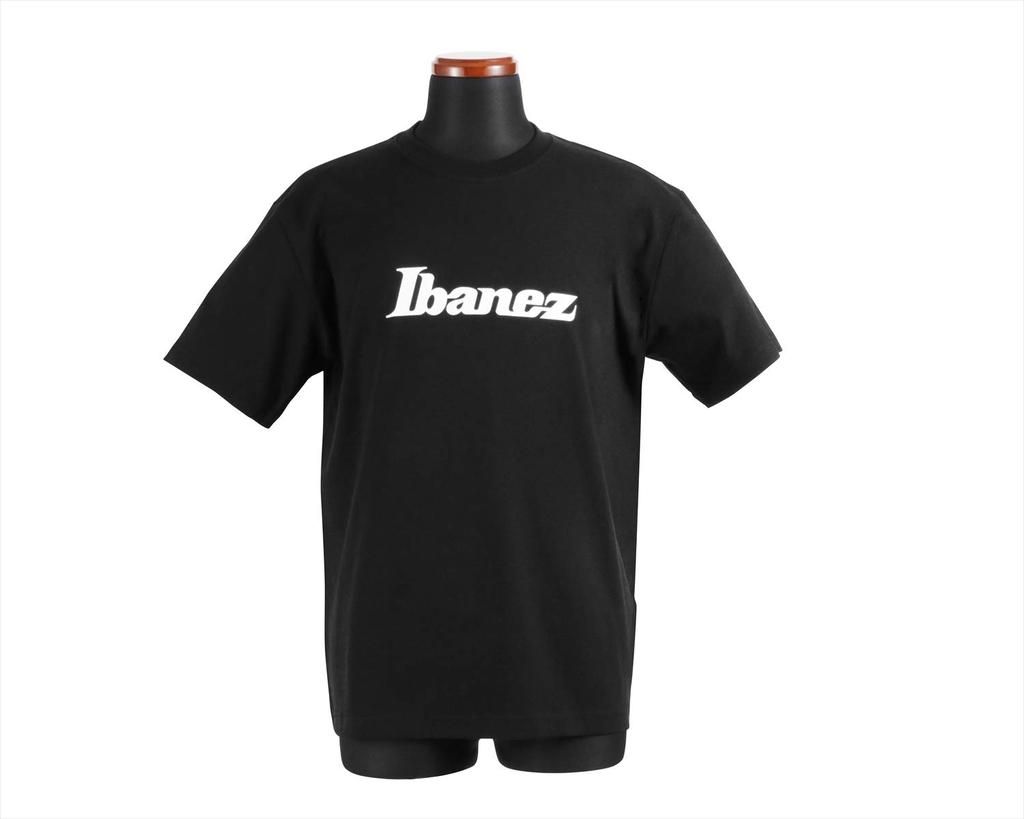 Ibanez Logo Design Short Sleeve Black IBAT007XL T-Shirt [XL Size]