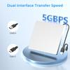 External Blu Ray Drive Support 50G Disc Read/Write Portable USB 3.0/Type-C Blu Ray Burner  for Windows MacOS Laptop Desktop Mac