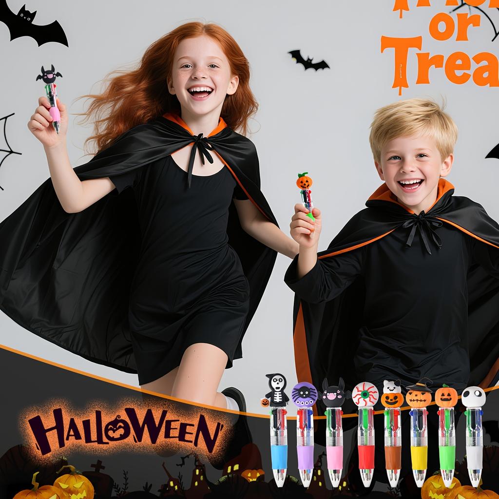 6/16/26pcs Retractable Ballpoint Pens, Suitable for School and Office Supplies. Halloween Pens, Party Gifts, Halloween Gifts