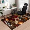 Custom Name Christmas Santa Claus Printed Carpet, for Office Chair Living Room Bedroom Kitchen Room Decor Gifts.