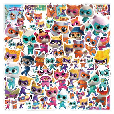50/100 Novos Adesivos Graffiti Super Kitties Decorativos Mala Telefone Celular Adesivos Graffiti
