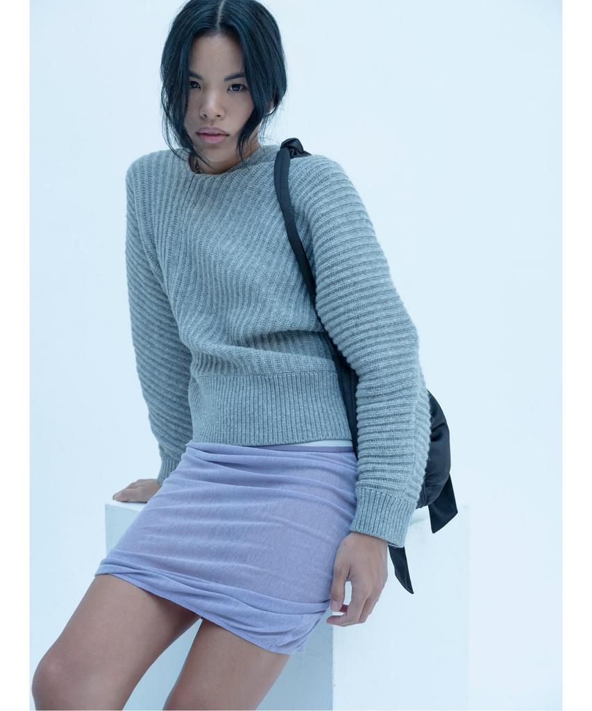 Anggae Paddies Asymmetric Pullover Gray