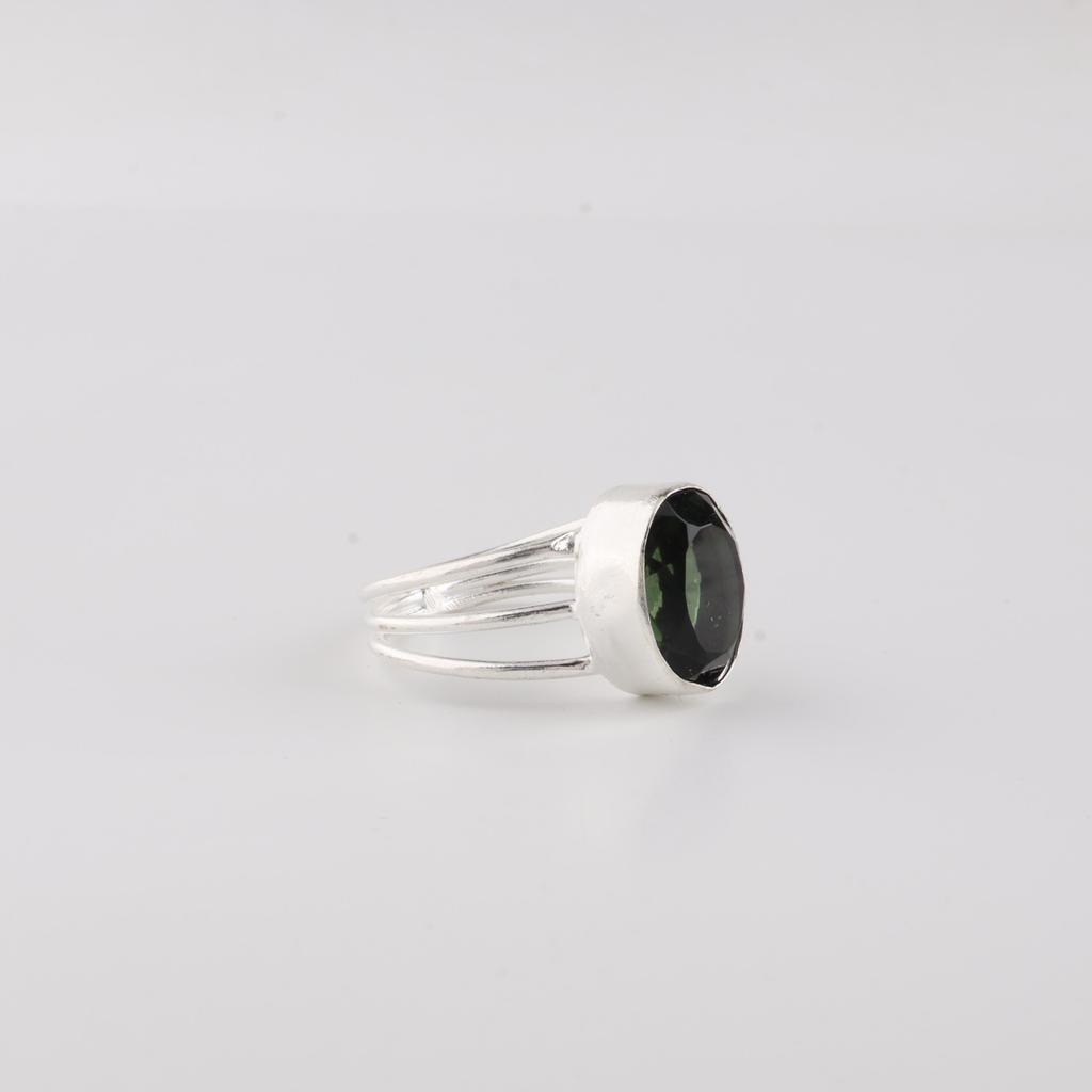 Green Tourmaline Gemstone Silver Elegant Ring, 925 Sterling Silver Women Jewelry For Birthday Gift, October Birth-Stone Gift, Engagement Ring RR-37-10