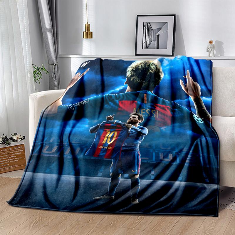 Great Soccer Player 10 Flannel Blanket Soft All-Season Throw, Design for Camping, Car Travel, Hiking Sofa, Bed, Office Perfect Gift for Parties