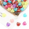 60 Stück Acryl-Prägedruck-Liebesperlen für DIY-Halskette, Armband, Ohrringe, Schmuckherstellung, Bastelzubehör