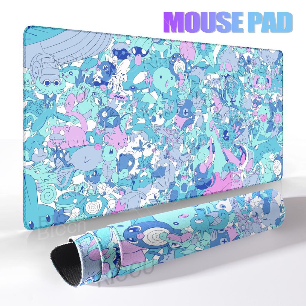 New P-Pokemons Mousepad Aesthetics Deskmat Kawaii Gaming Mats Computer Offices Tablerug Gamer Nonslip Mouse Carpet Free Shipping