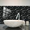 10/15/20/30cm Simulation Black Marble Tile Sticker Kitchen Bathroom Wardrobe Decor Waterproof & Oil-proof Ceramics Art Wallpaper