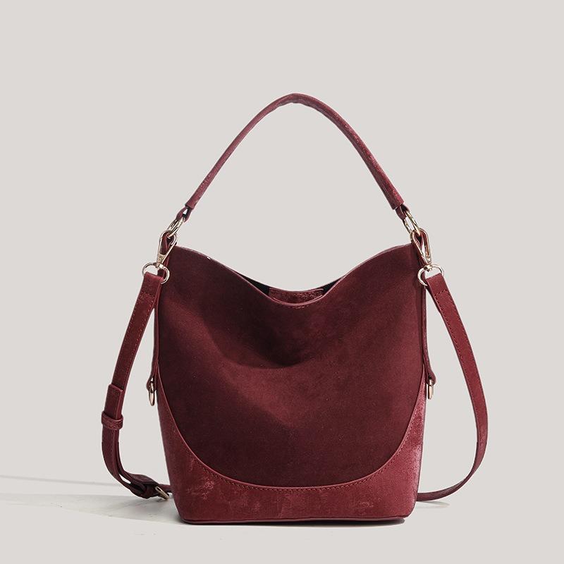 High-end Fashionable Single-shoulder Crossbody Bag, Niche Large-capacity Bucket Bag Casually