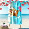 SpongeBob Cartoon Print Beach Towel, Large Soft Quick Dry Towel for Beach Camping Swimming