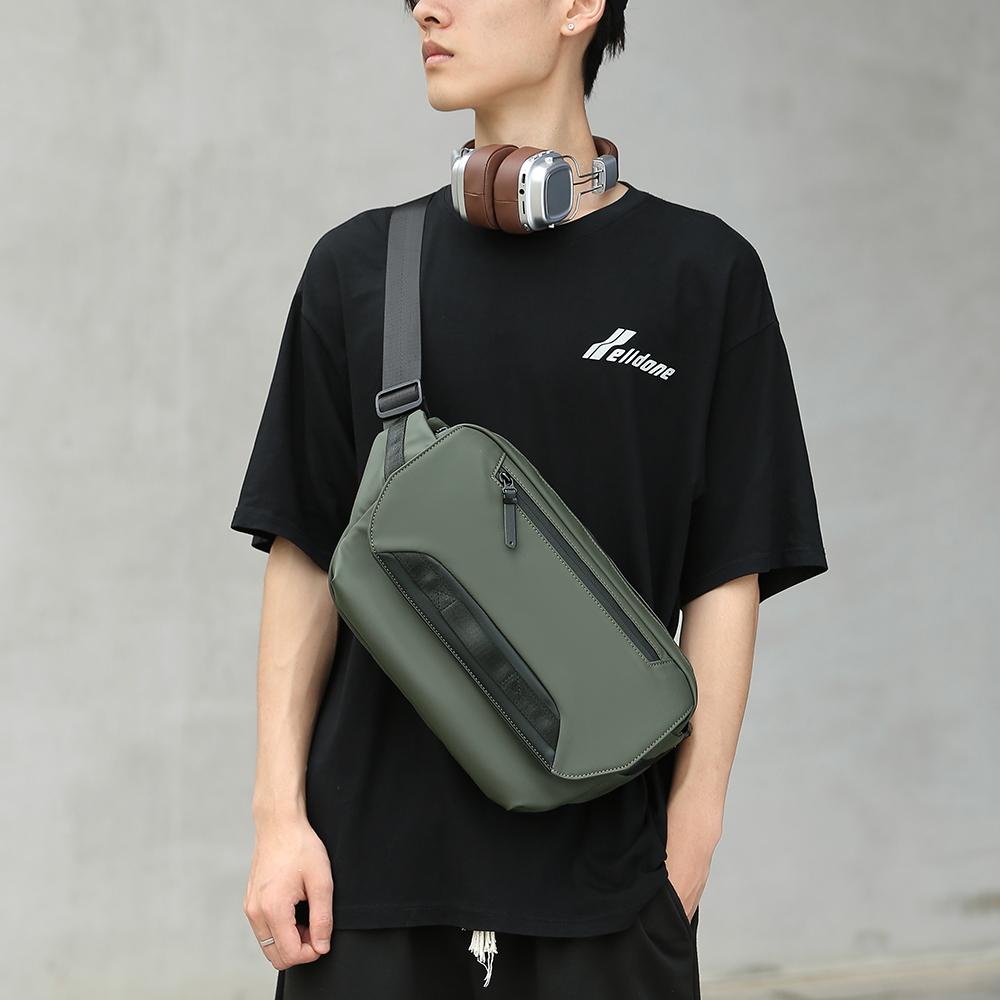 Shoulder Bag Men Multifunction Expandable Waterproof Travel Crossbody Sling Bag Pack Messenger Pack Chest Bag for Male