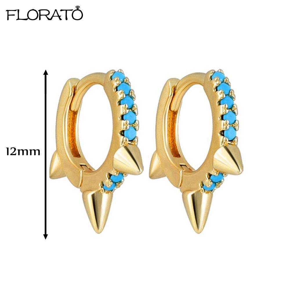 925 Silbernadel Punk Nieten Nieten Creolen Ohrringe für Damen Huggie Ohrringe Ohr Manschette Piercing Ohrring Gotischer Schmuck