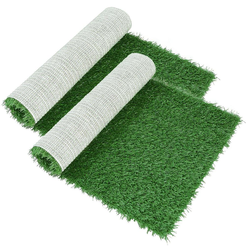 2 Stück Haustier-Grasmatte Ersatz Kunstrasen-Fleck Trainingsrasenmatte Haustierbedarf für Hunde Katzen