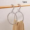Imitation Pearl Beaded Bow Clothes Hanger Round Shape Scarf Ring Hanger Dress Hanger  Home