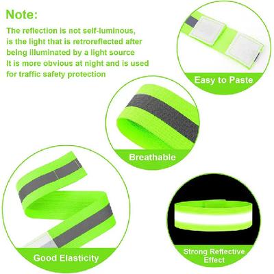 Hohe Sichtbarkeit Armbänder, Elastische Knöchelmanschetten Hi Vis Reflektierende Laufarmbänder Handgelenkbänder Reflektorstreifen Sicherheitsbänder