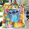 1pc Stitch Printing Blanket - Soft, All-Season Throw for Office Blanket, Car, Travel & Camping | Personalized Gift
