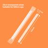 90mm Mouth Commercial PP Injection Cups  Disposable Milk Tea Cups with Lids Thickened High Transparent Plastic Drink CupsLarge Caliber Straws