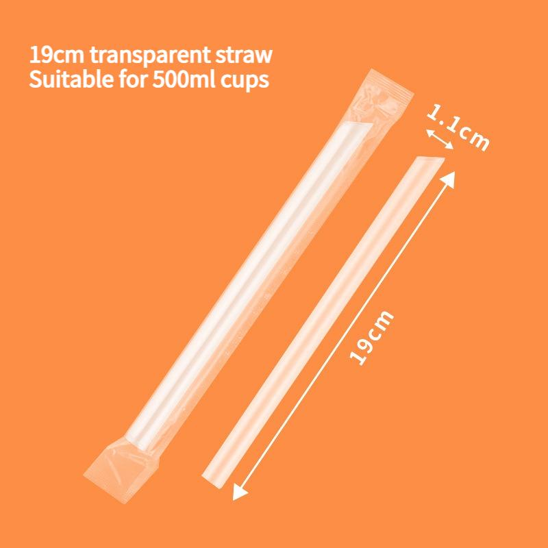 90mm Mouth Commercial PP Injection Cups  Disposable Milk Tea Cups with Lids Thickened High Transparent Plastic Drink CupsLarge Caliber Straws