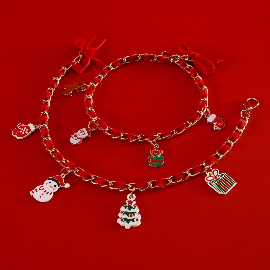 2023 Pet Christmas Velvet Collar With Metal Oil Drops Pendant Elderly Tree Gloves Socks Bow Tie Cat Dog Necklace