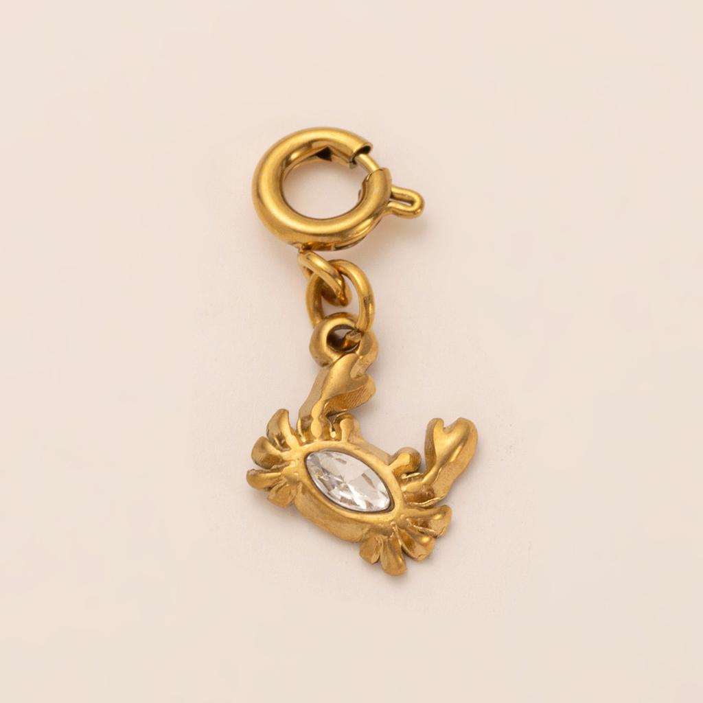 Colorful Ocean Snail starfish turtle shells Charm For Women Stainless steel Gold Color Pendant Bracelet DIY Making Jewelry