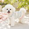 Sleeveless Dog Dress Colorful Striped Dress Stretchy Outfit