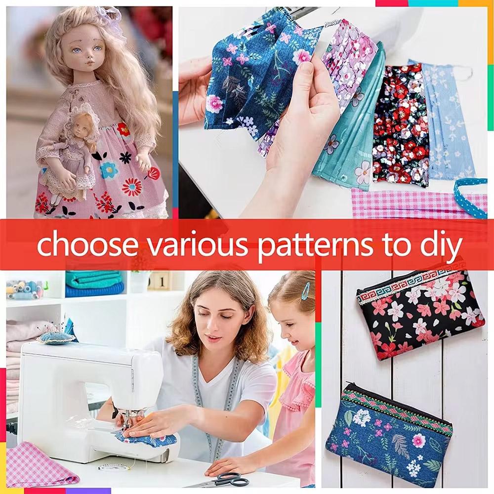 40 ks Květinová bavlněná látka Patchworková role Látková role Srolované látkové proužky Pro prošívání Šití DIY & Začátečníci na deky 6,5 x 25 cm