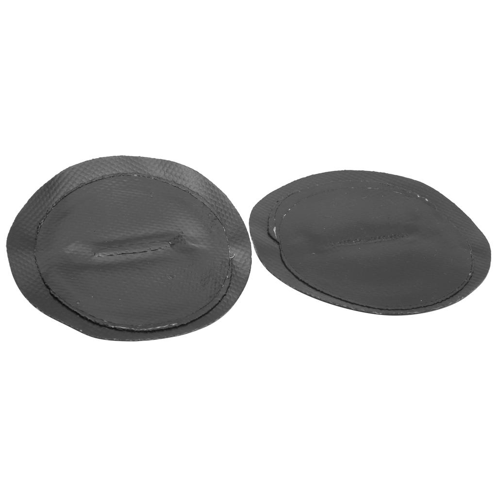 2pcs Inflatable Boat Kayak D  Pad Patch PVC Marine Stainless Steel Fixed Buckle(Black )