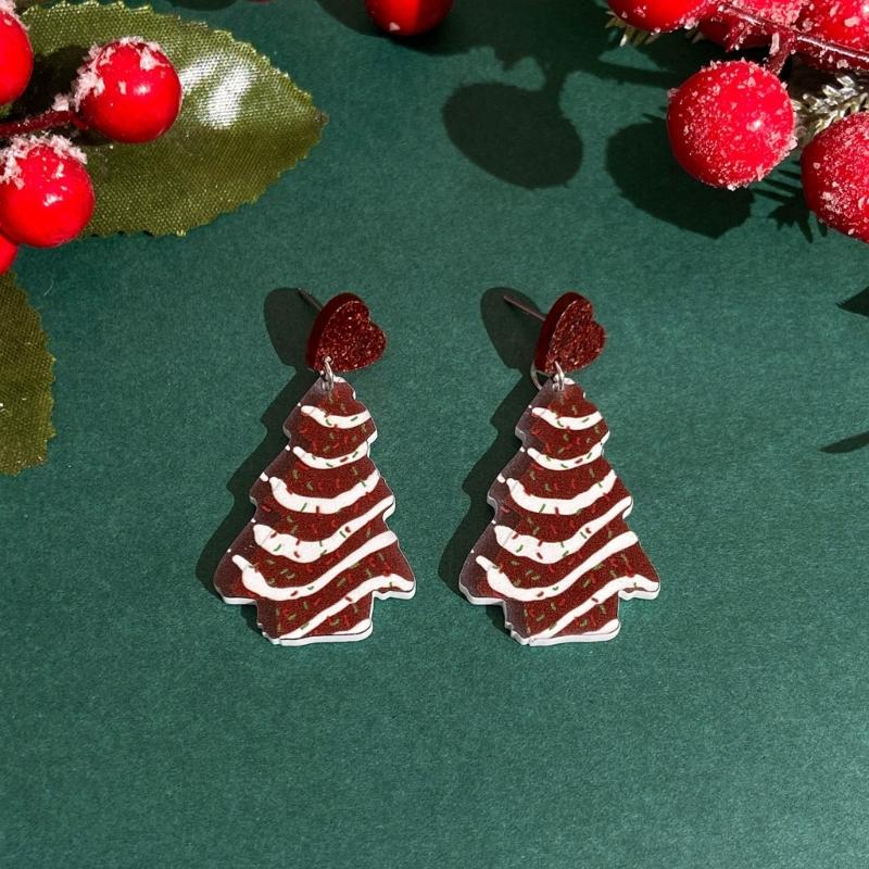 Fashion Dangle Earrings Tree Alpacas Gingerbreads Man Earrings Statement Jewelry