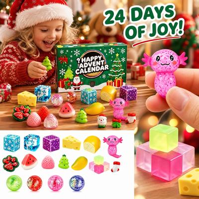 3D Christmas Bun Advent Calendar, -Day Countdown Surprise Gift Boxes, Cute for Kids