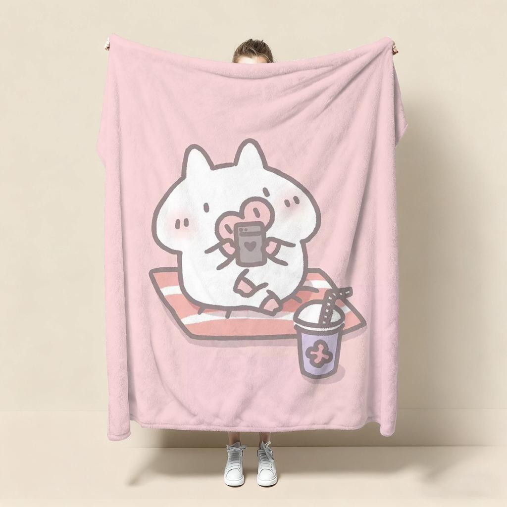 Best Seller Pink Pig Pattern pink Blanket Cute Cartoon Custom Print Blanket for Bedroom Sofa Living Room Home Decor Gift Use