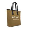 Bally Letter Logo Cotton And Leather Tote Bag Women Tote Bags Brown 6306639